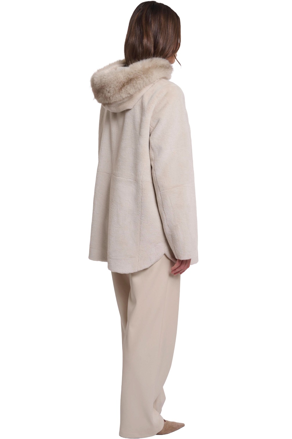 Rino & Pelle Mans Damen Kunstfell-Mantel