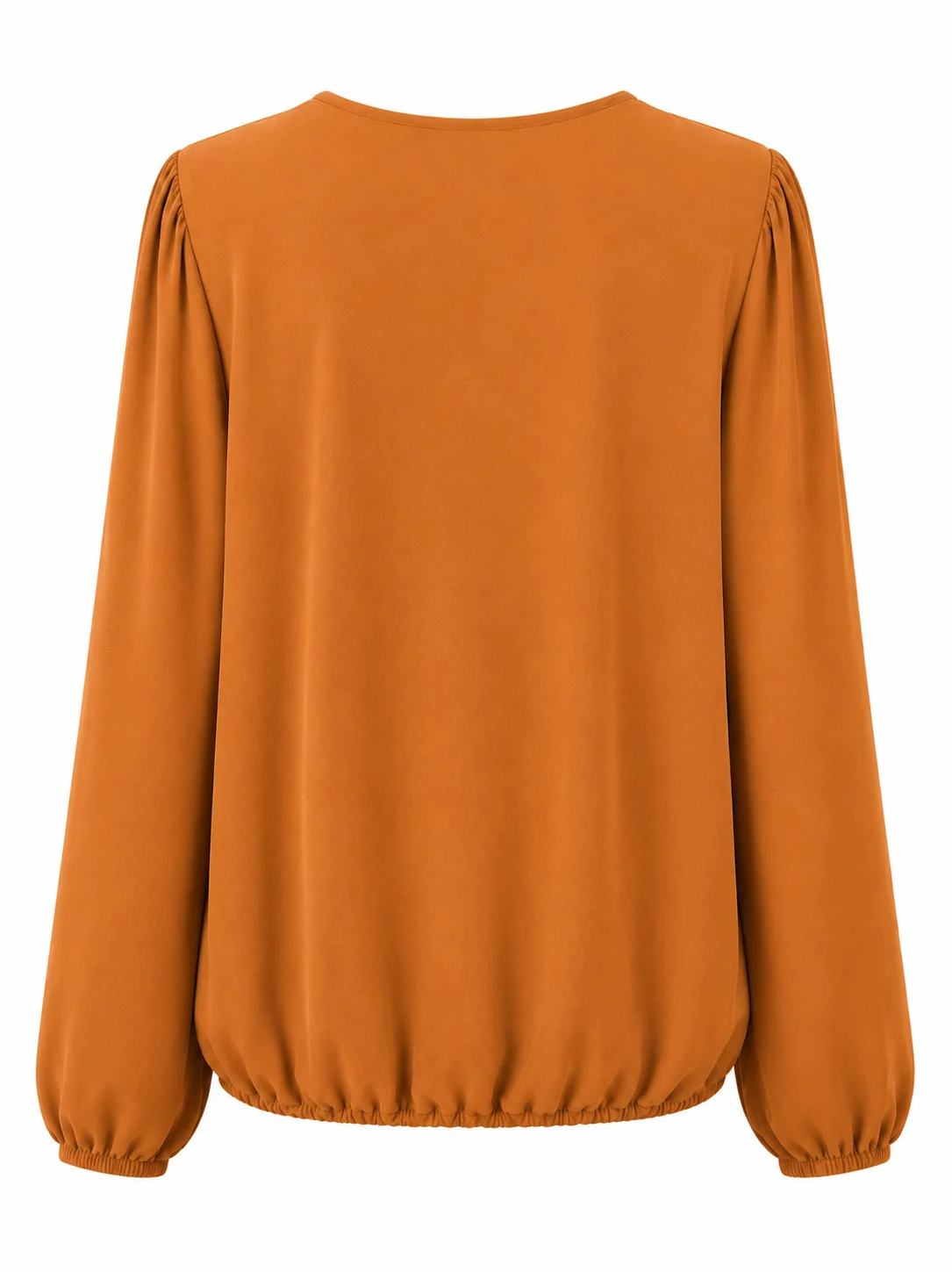 Ballonblusenshirt mit transparentem Oberstoff & V-Ausschnitt