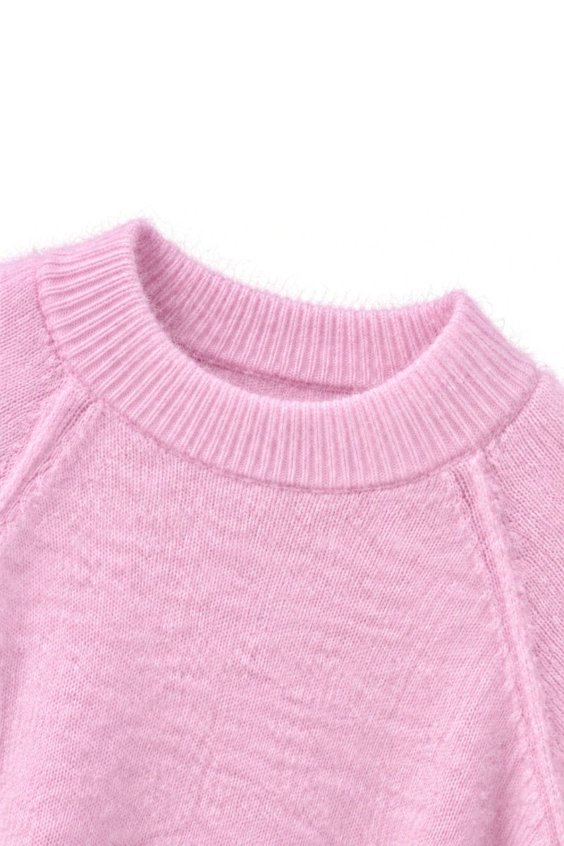 Weicher Damen Angora Strickpullover mit Rundhals