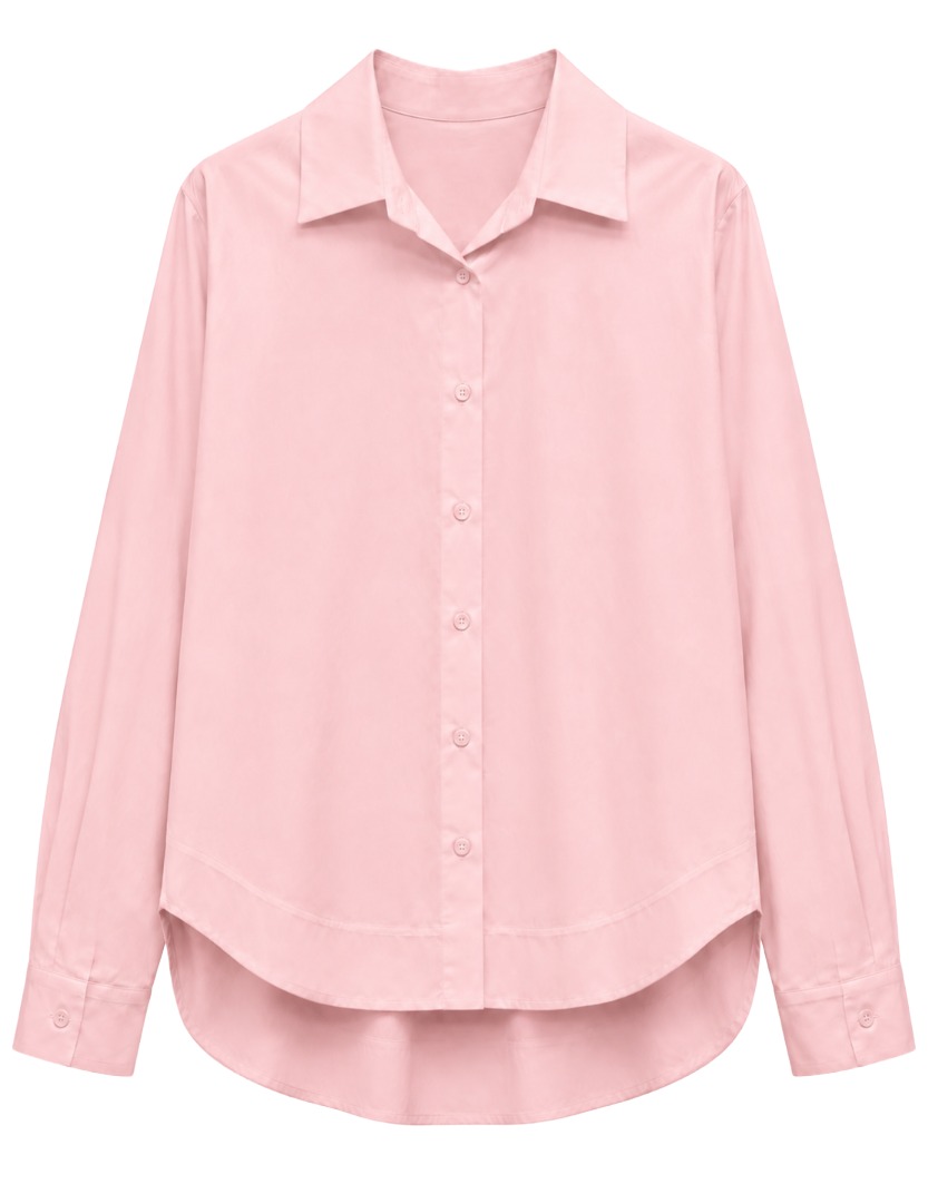 Esvivid Damen Hemd-Bluse mit Rückenfalte & verlängertem Rückenteil