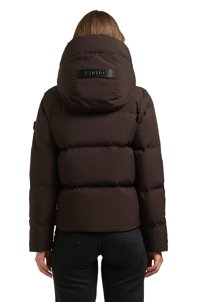 Khujo Enits 2 Matt Damen Kurz-Steppjacke mit Kapuze