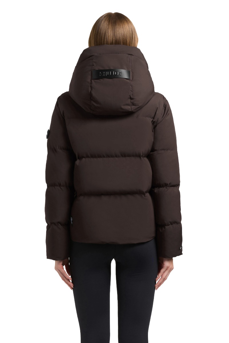 Khujo Enits 2 Matt Damen Kurz-Steppjacke mit Kapuze