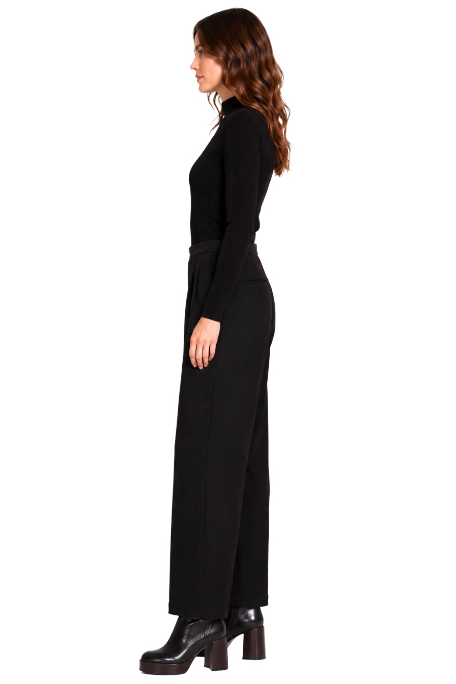 Zhrill Kelli Damen Hose mit weitem Bein & Bundfalten