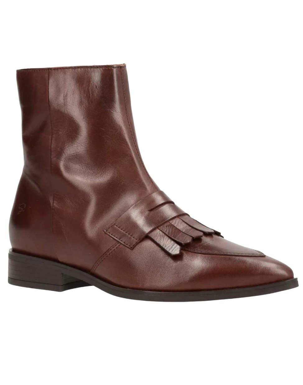 Shoedesign Copenhagen HESE Leder-Stiefelette mit Fransen