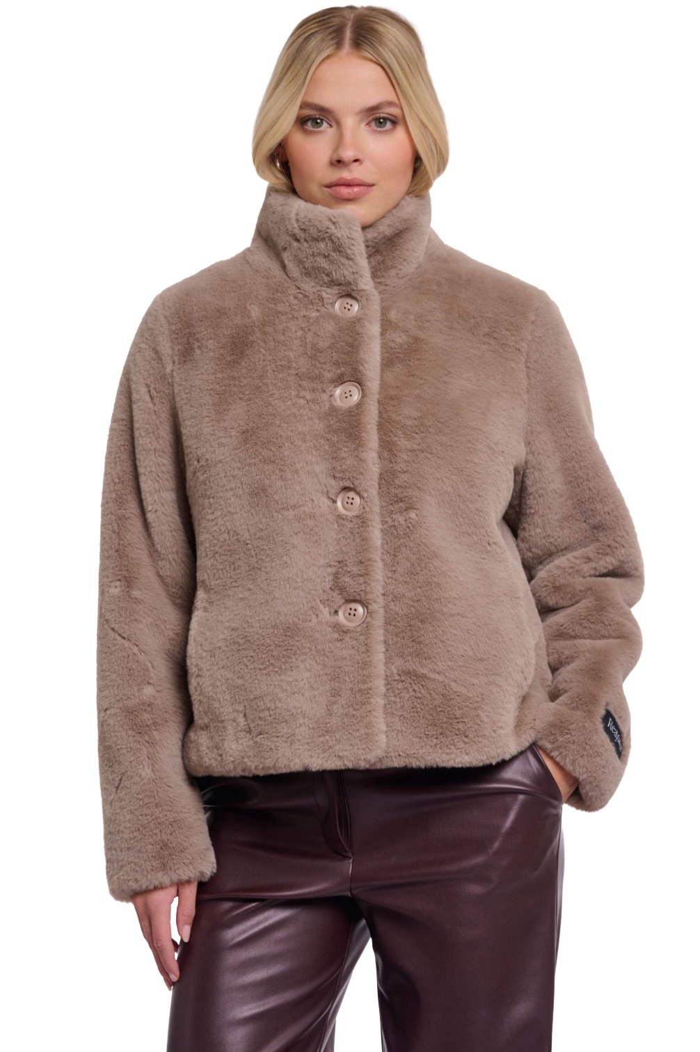 Rino & Pelle Vie kurze Damen Plüschjacke