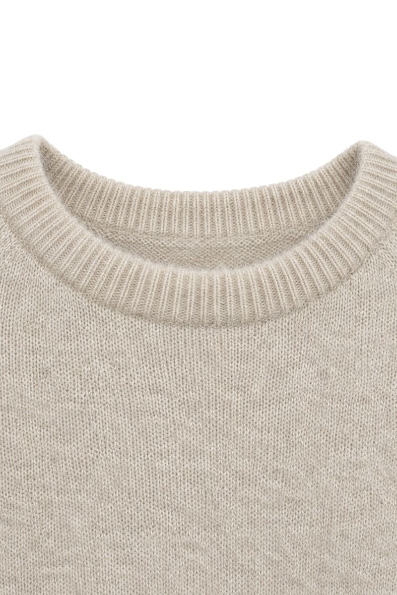 Damenpullover aus Alpaka-Wollmix mit Rundhals