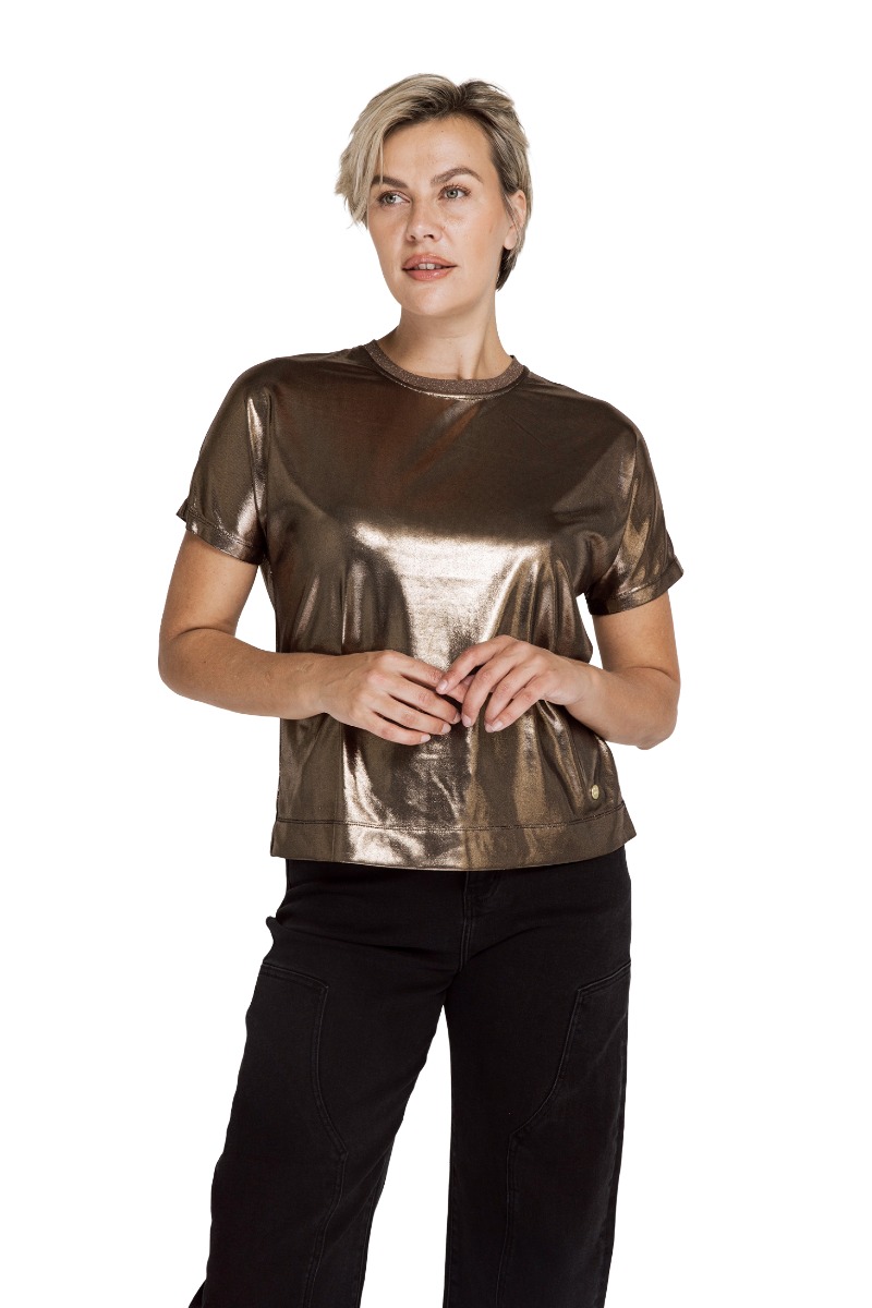 Zhrill Shirt Cielo im Metallic-Look