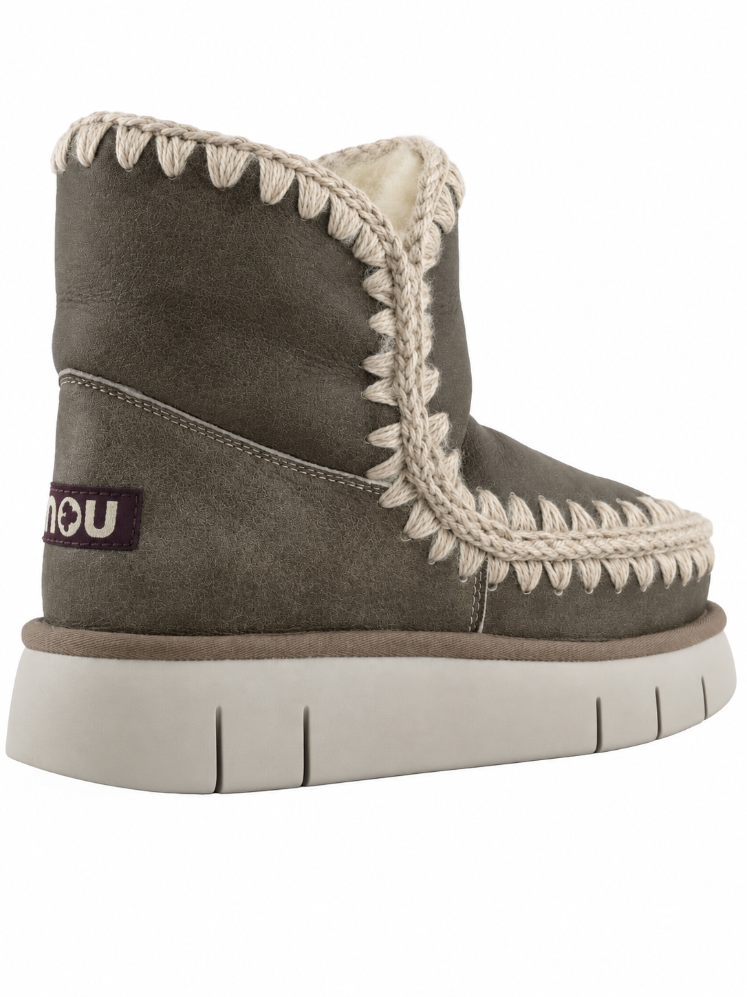 MOU Eskimo 18 Bounce vintage – Damen Lammfell Boots mit Plateausohle