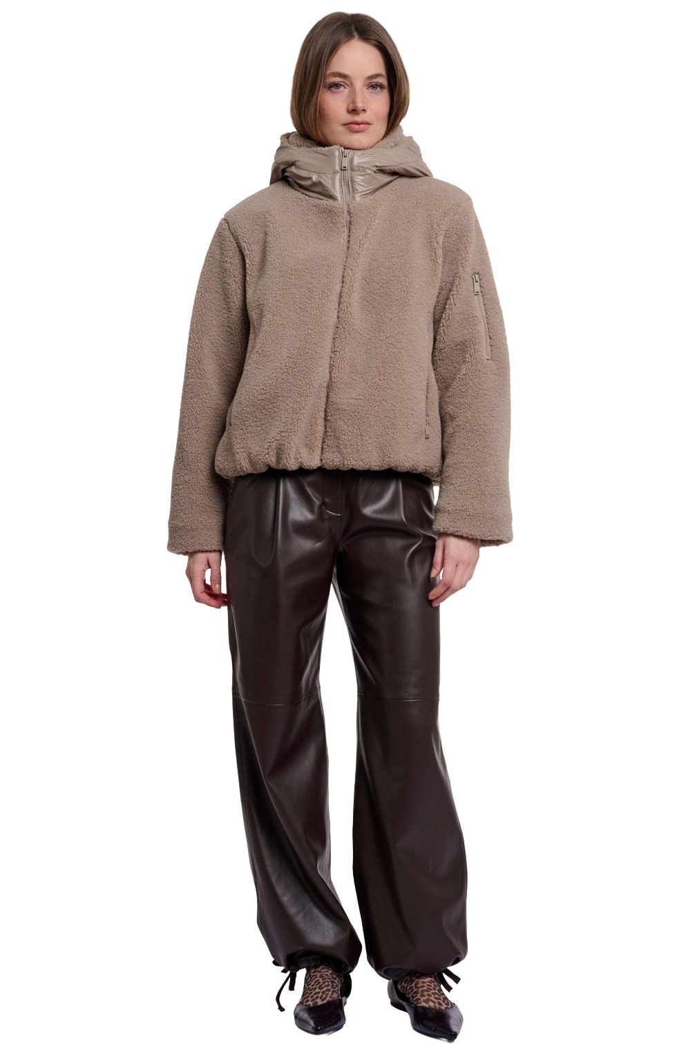 Rino & Pelle Jayla Damen Teddyjacke mit Kapuze