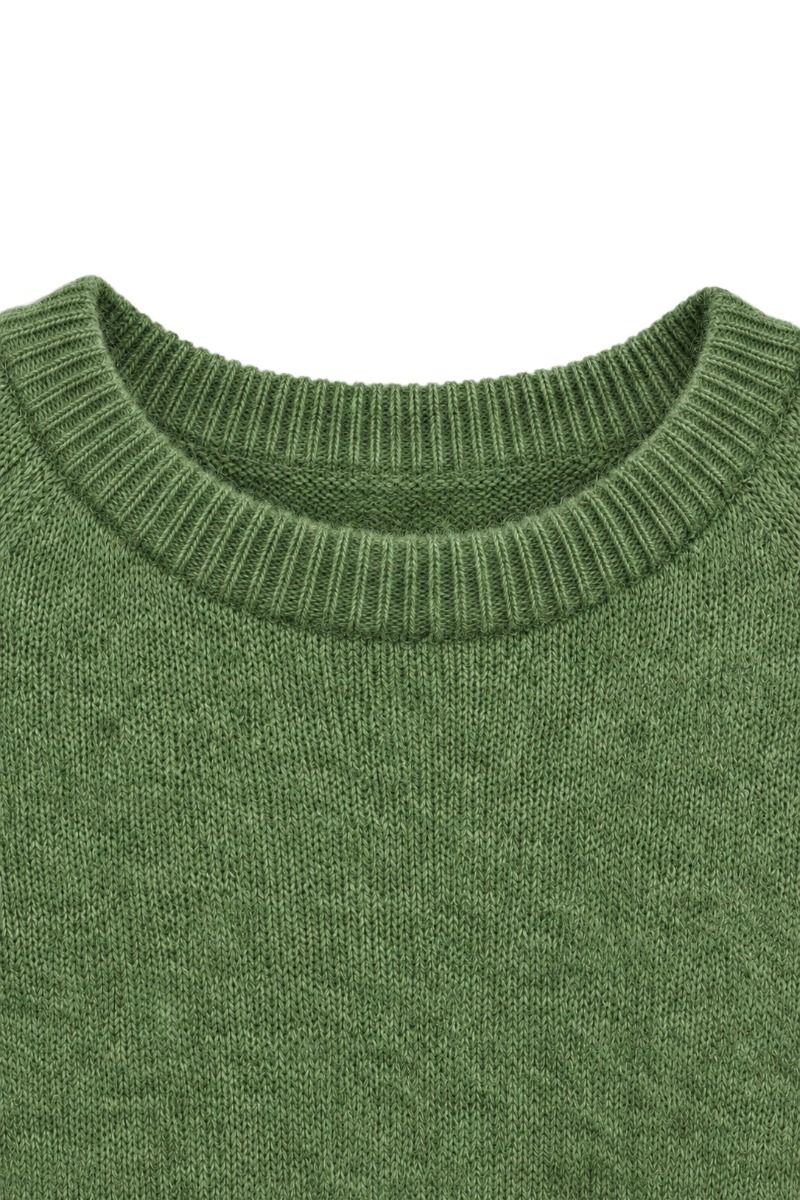 Damenpullover aus Alpaka-Wollmix mit Rundhals