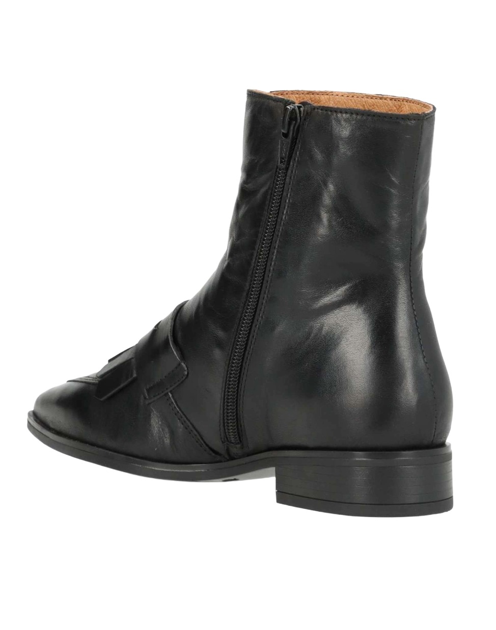 Shoedesign Copenhagen HESE Leder-Stiefelette mit Fransen
