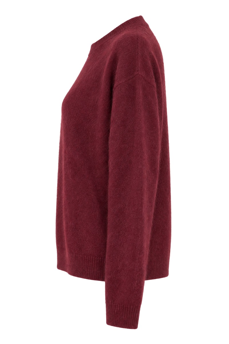 Feiner Damen Strick Pullover mit Rundhals aus Lanawolle & Kaschmir