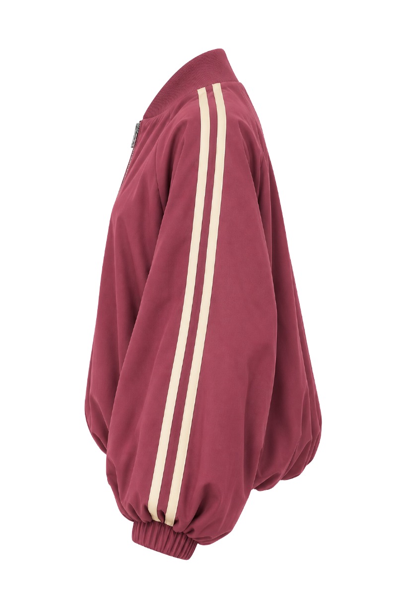 Damen Ballon-Blousonjacke mit Kontraststreifen & leichtem Futter