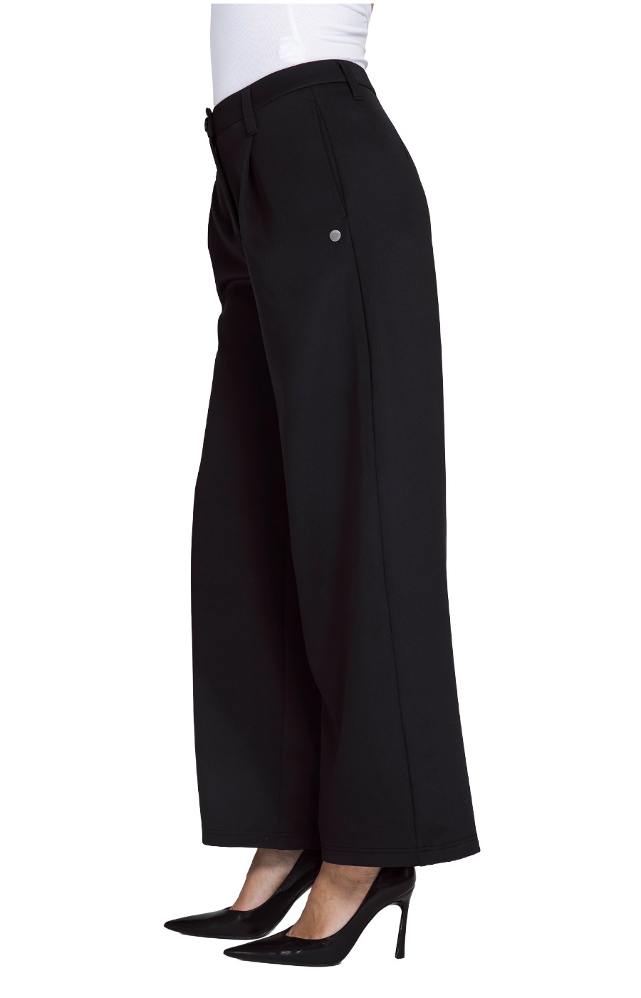 Zhrill Greta Damen Bundfaltenhose mit weitem Bein