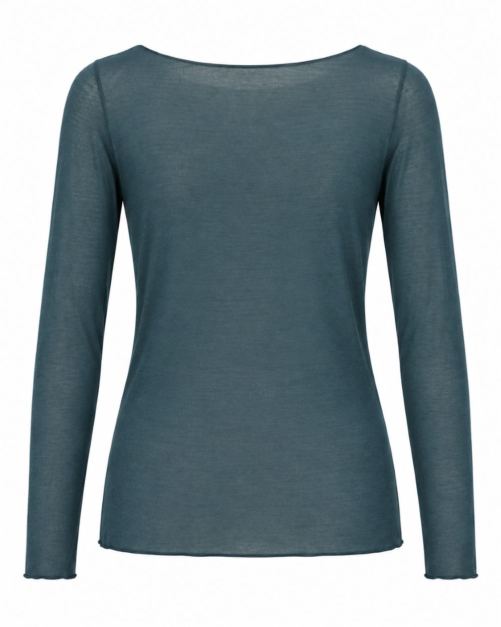 Leicht transparentes Longsleeve mit Rundhals & Cashmere