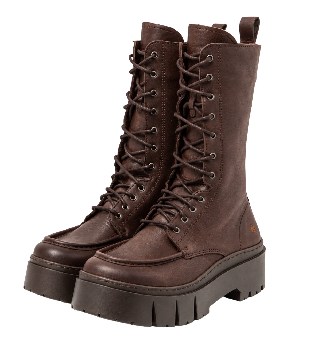 The Art Company Roma Leeds Damen Schnürstiefel im Chunky Combat Boots mit markanter Plateausohle