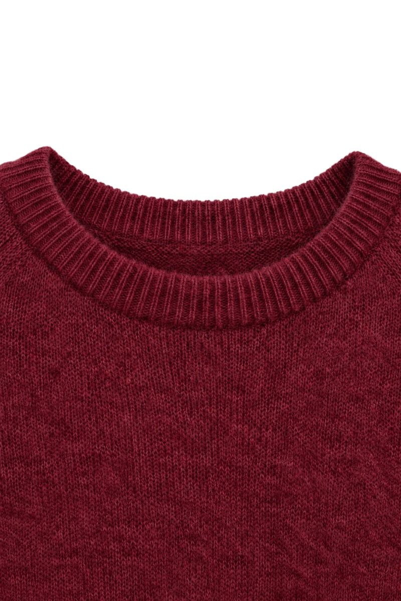 Damenpullover aus Alpaka-Wollmix mit Rundhals
